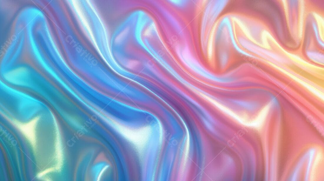 Tecido Iridescent com Textura Fluida