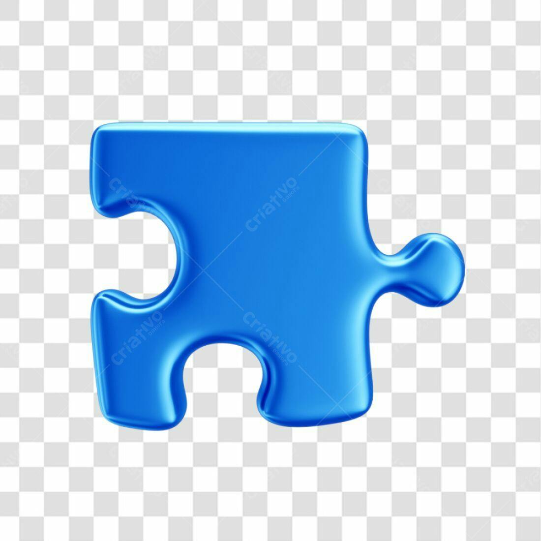 Ícone Peça de Quebra-cabeça Azul PNG com fundo transparente