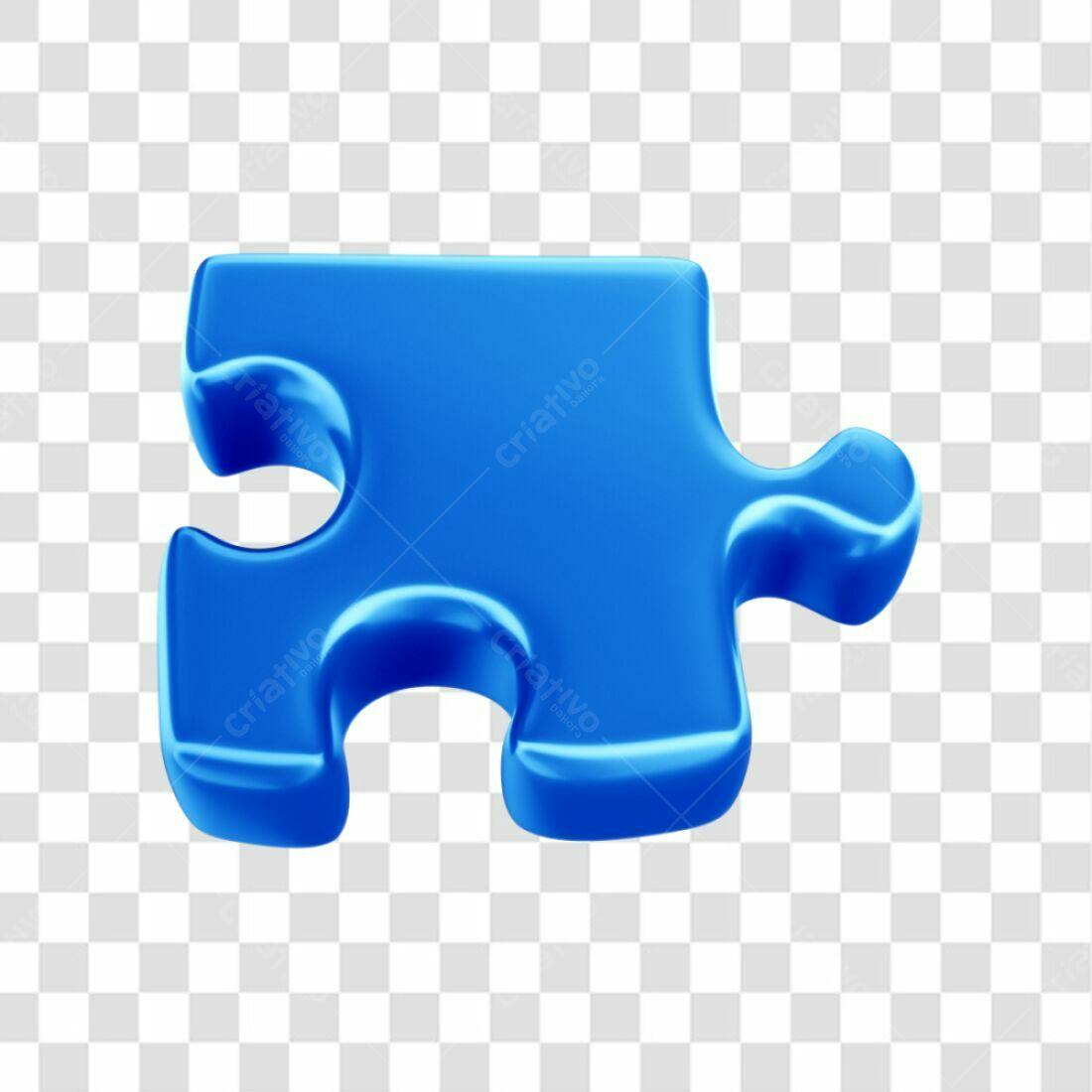 Ícone Peça de Quebra-Cabeça Azul PNG com fundo transparente