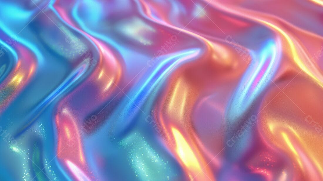 Textura Fluida Iridiscente Rosa e Azul