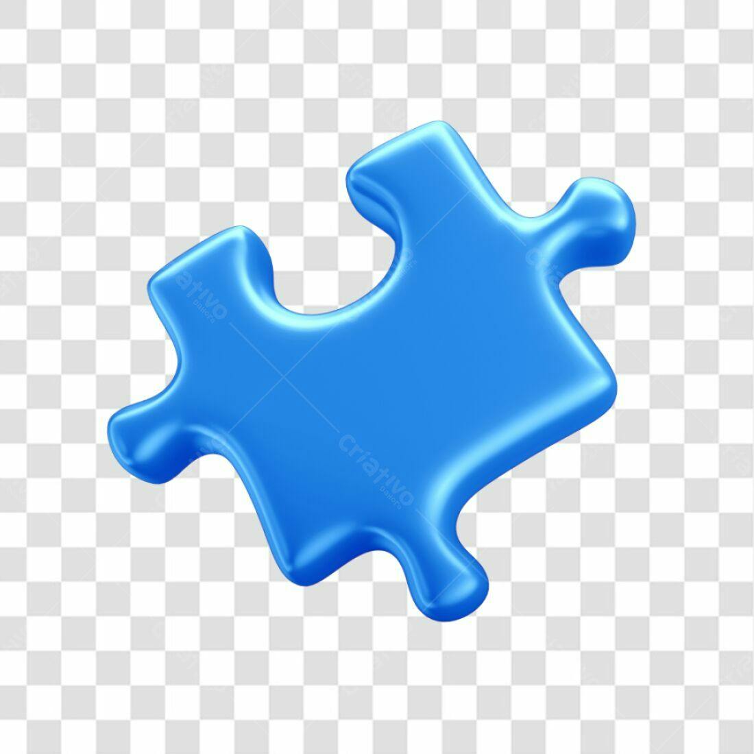 Ícone Peça de Quebra-Cabeça Azul PNG com fundo transparente