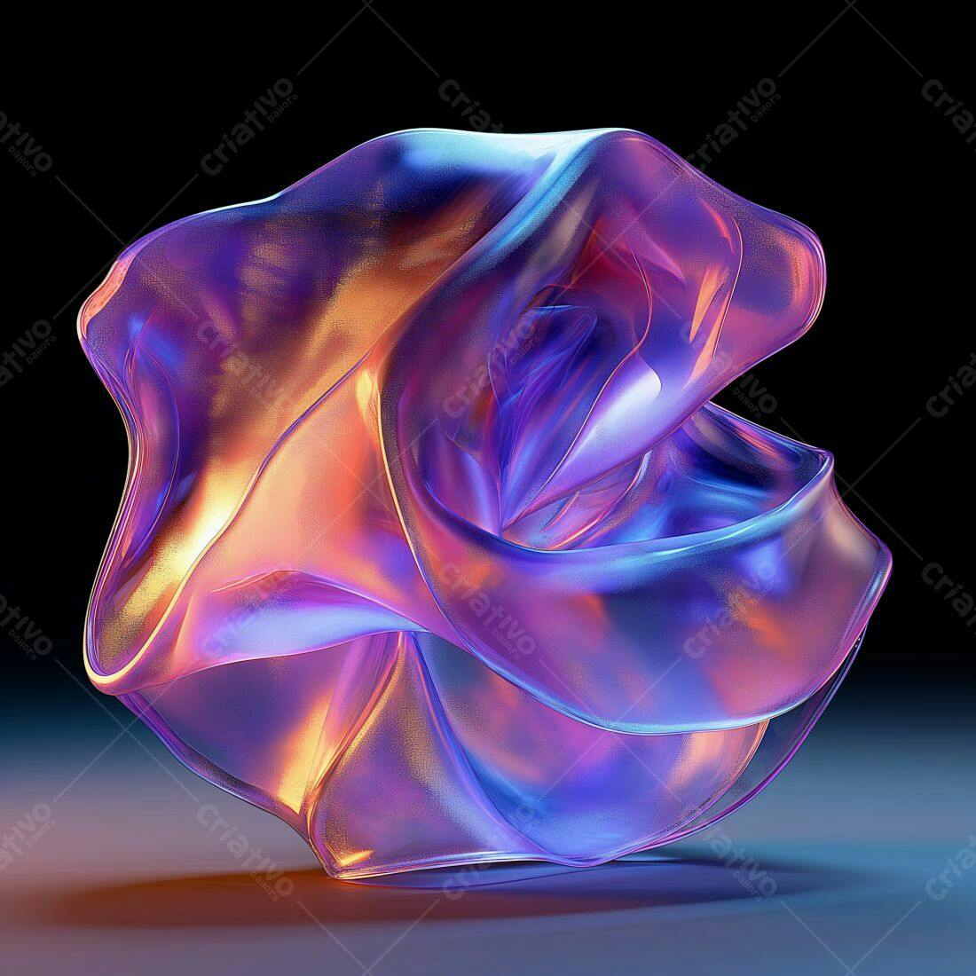 Forma fluida abstrata cores vibrantes