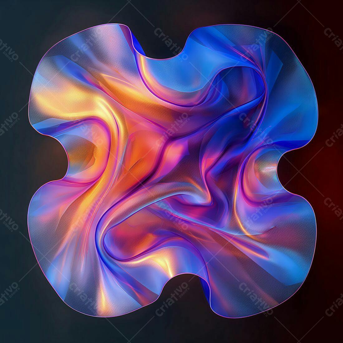 Fluxo de cores vibrantes em forma abstrata