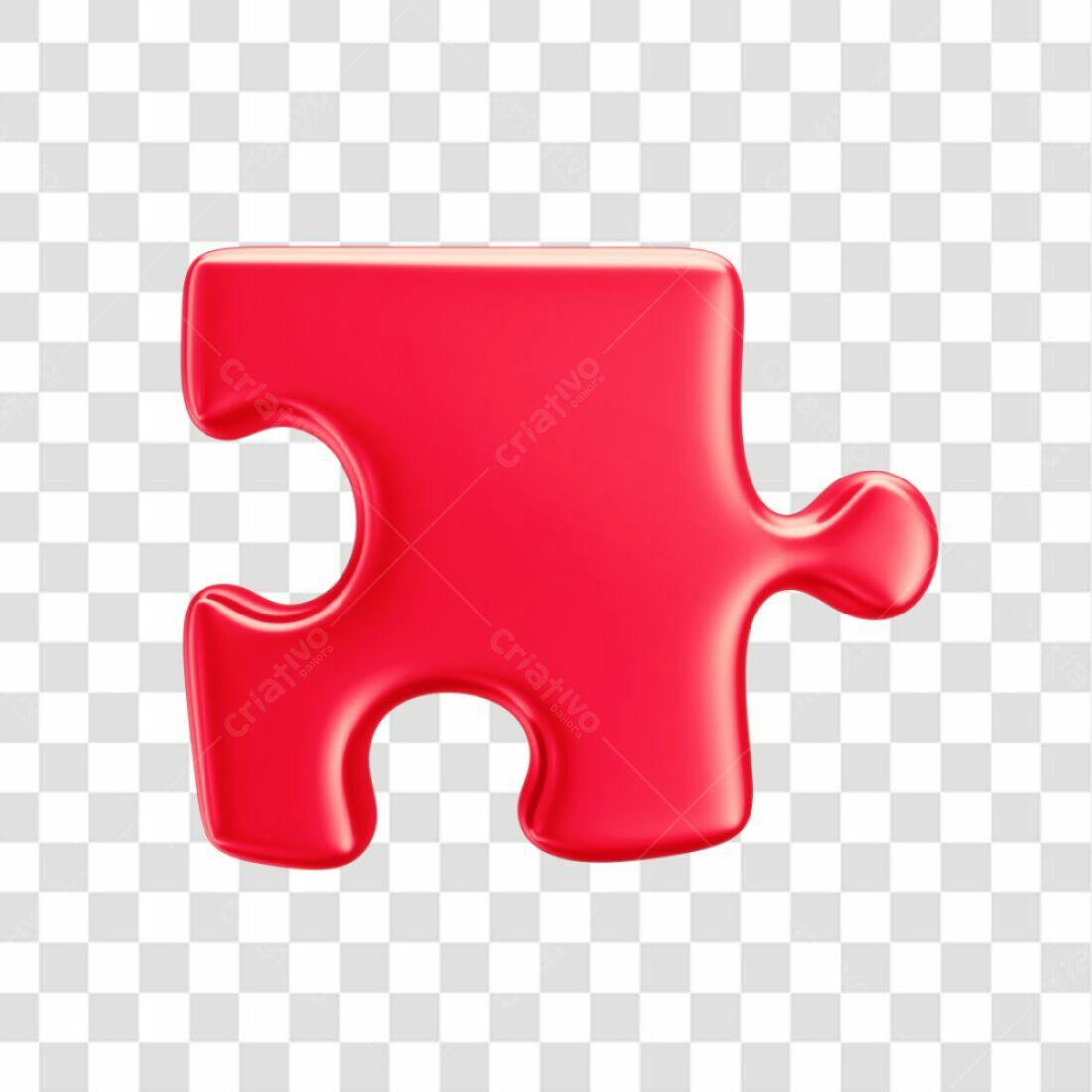 Ícone de Quebra-Cabeça Vermelho PNG com fundo transparente