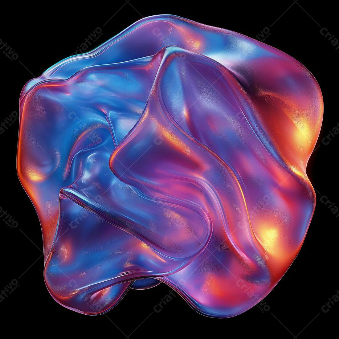 Fluido abstrato azul e vermelho