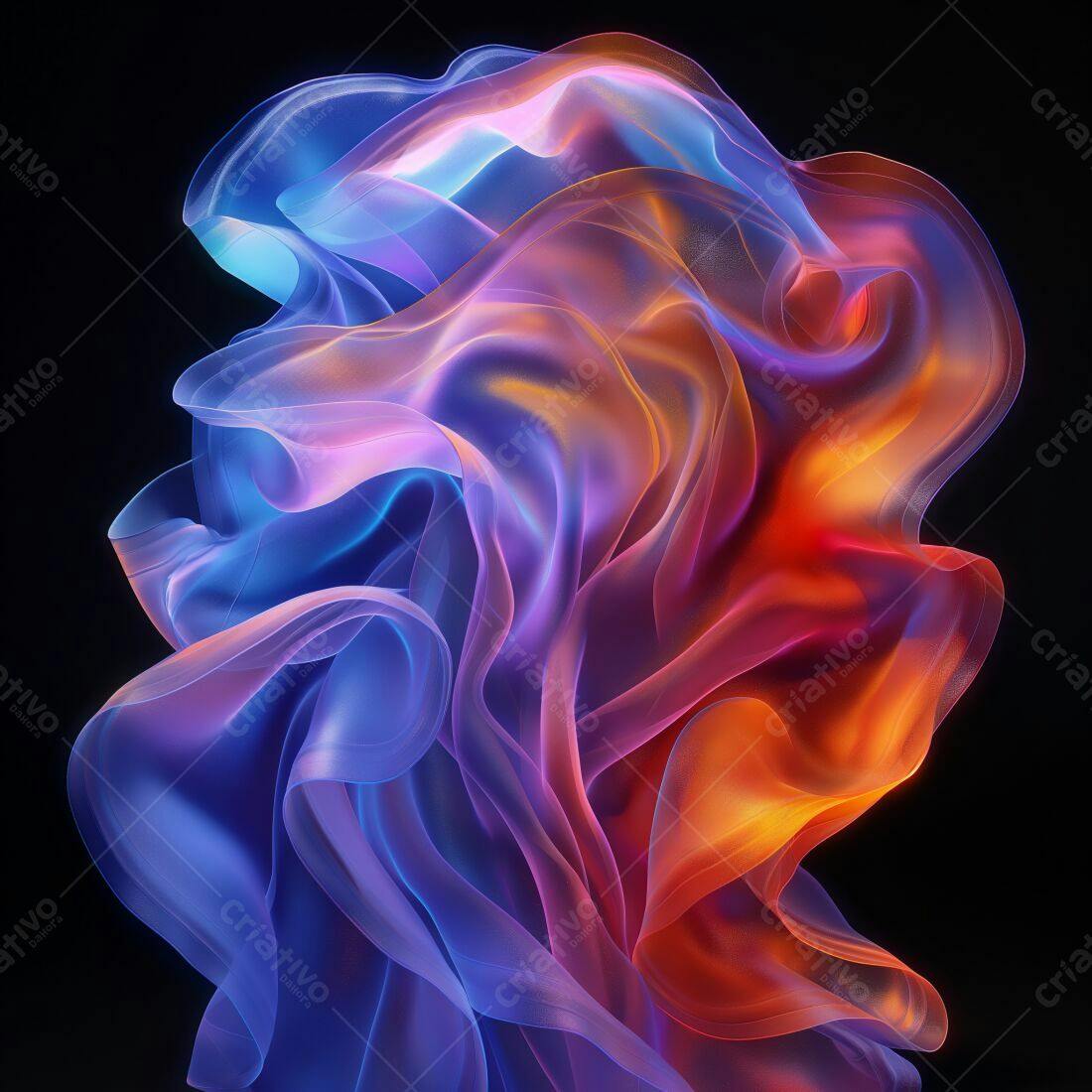 Fluxo de cores vibrantes em abstrato