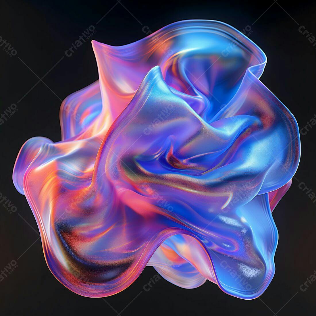Fluxo de cores vibrantes em abstração