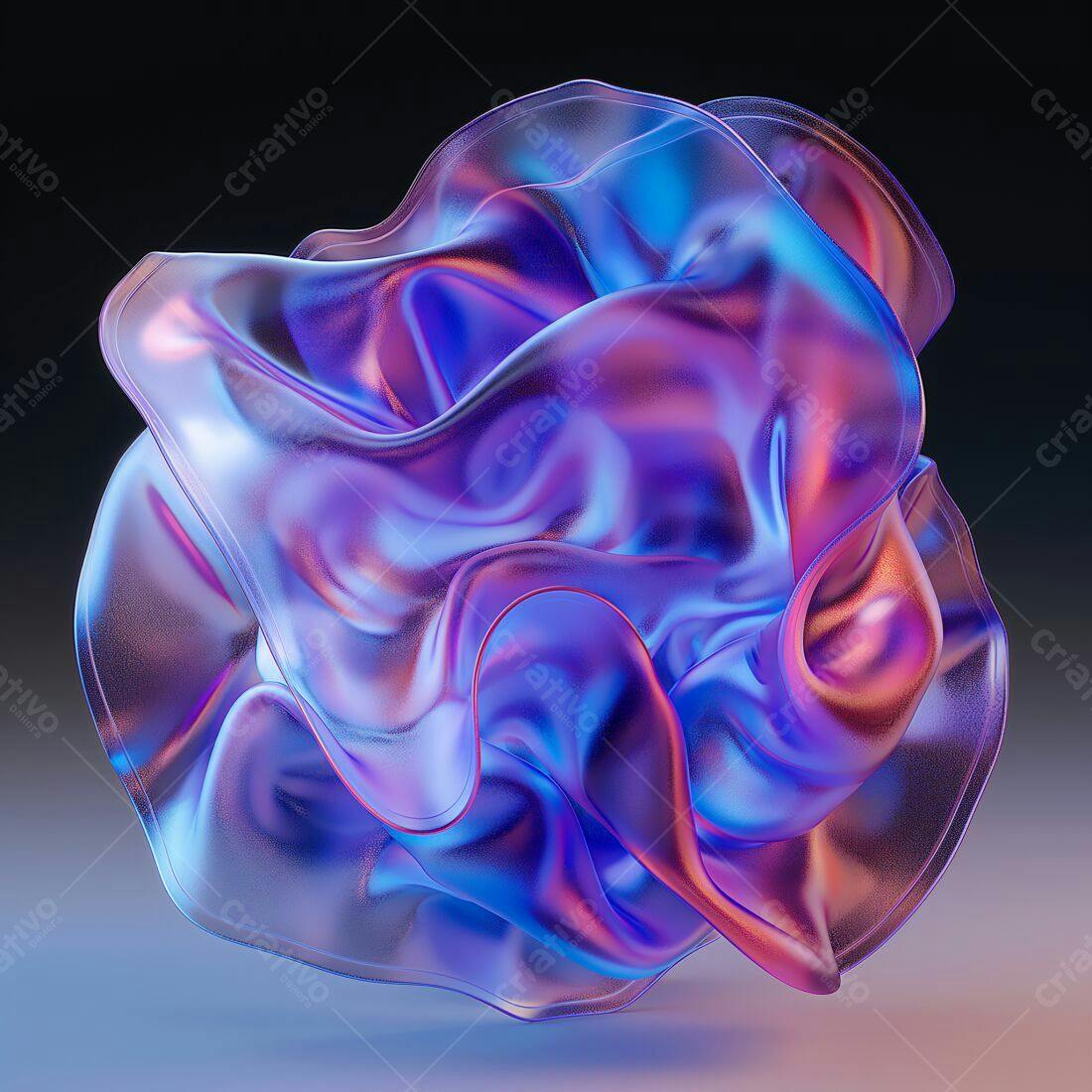 Forma fluida abstrata tons azuis e roxos