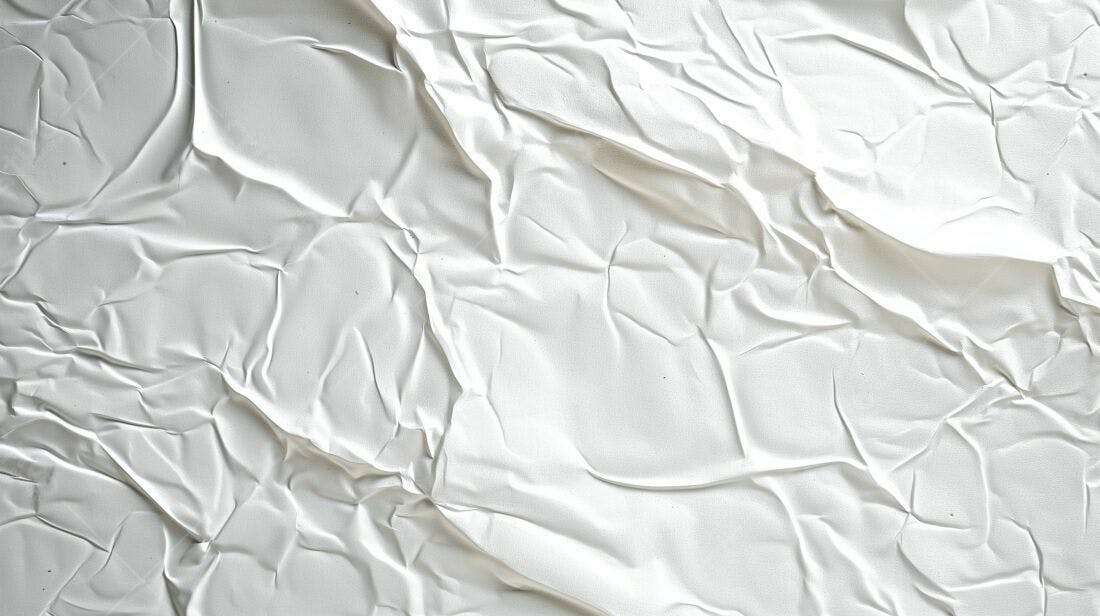 Textura Papel Amassado Branco para Fundo
