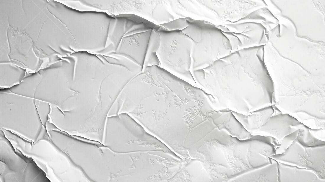 Textura Papel Amassado Branco para Fundo
