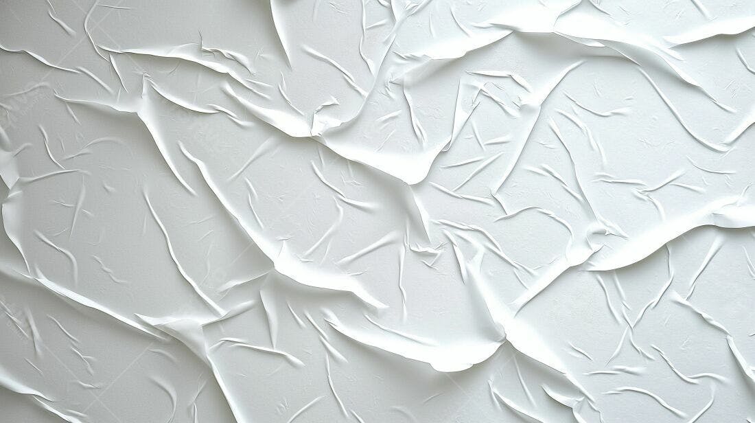 Textura Papel Amassado Branco para Fundo