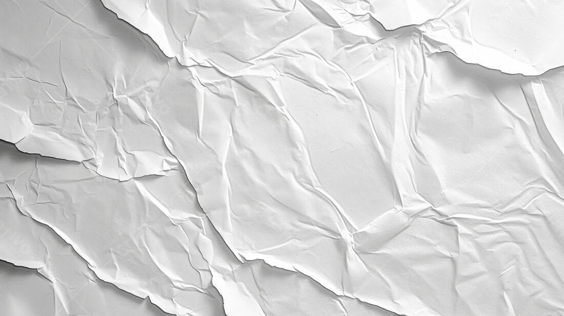 Textura Papel Amassado Branco para Fundo