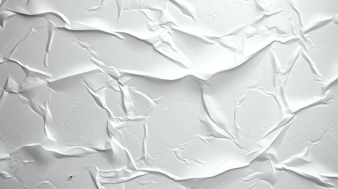 Textura papel amassado branco para fundo