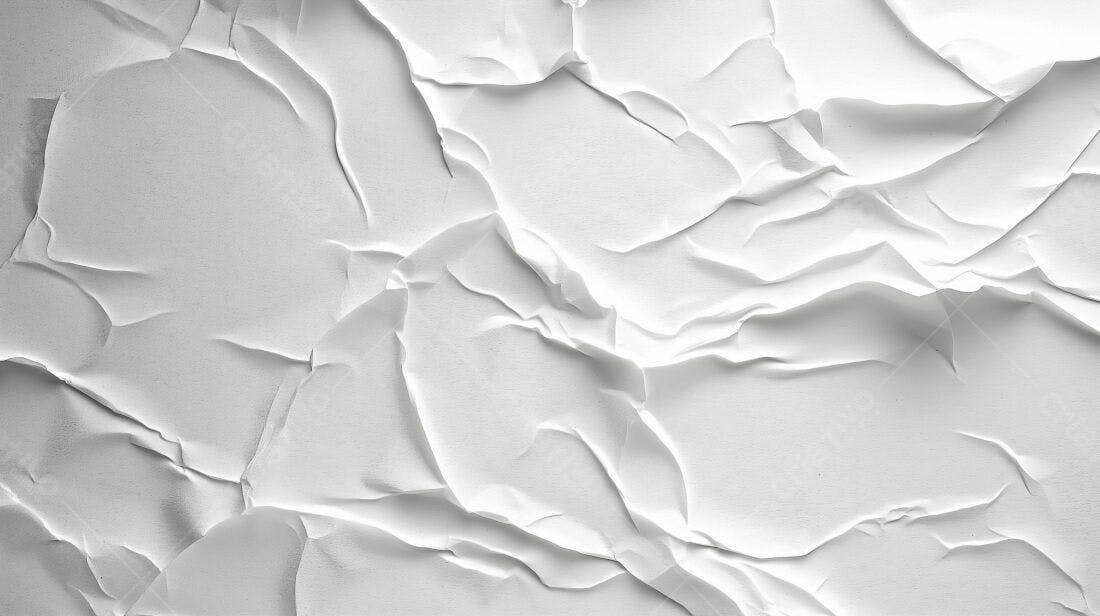 Textura Papel Amassado Branco para Fundo