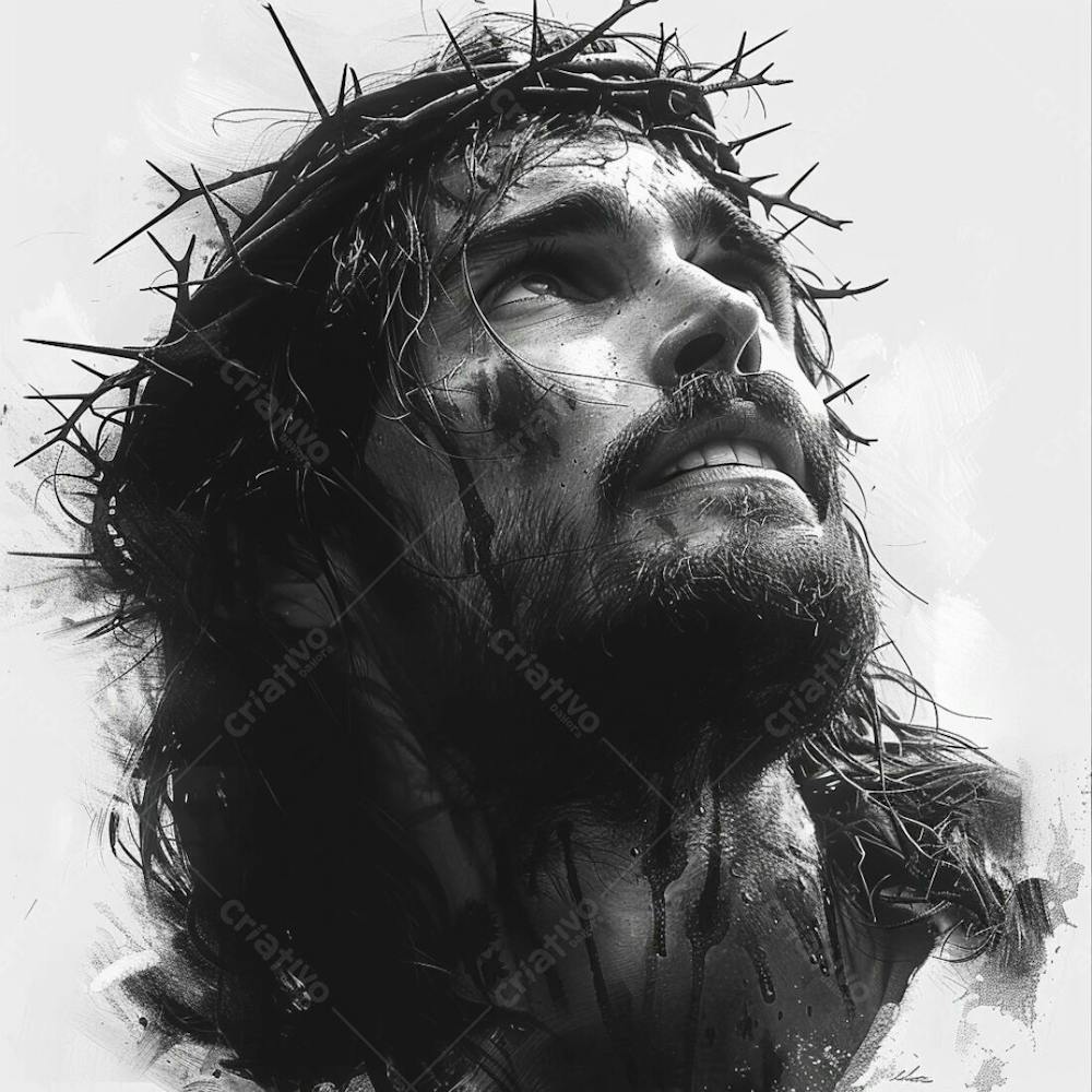 Jesus Christ Black White (2)