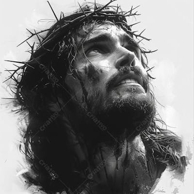 Jesus Christ Black White (2)