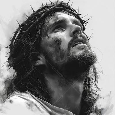 Jesus Christ Black White (3)