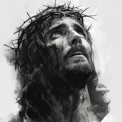 Jesus Christ Black White (6)