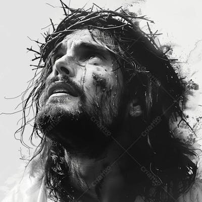 Jesus Christ Black White (7)