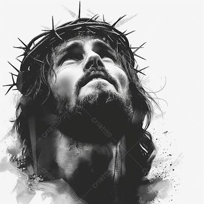 Jesus Christ Black White (11)