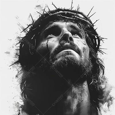 Jesus Christ Black White (17)