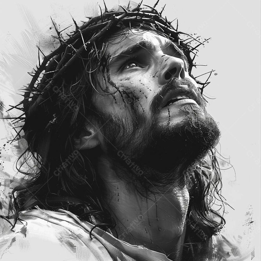 Jesus Christ Black White (18)