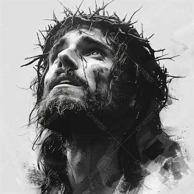 Jesus Christ Black White (21)