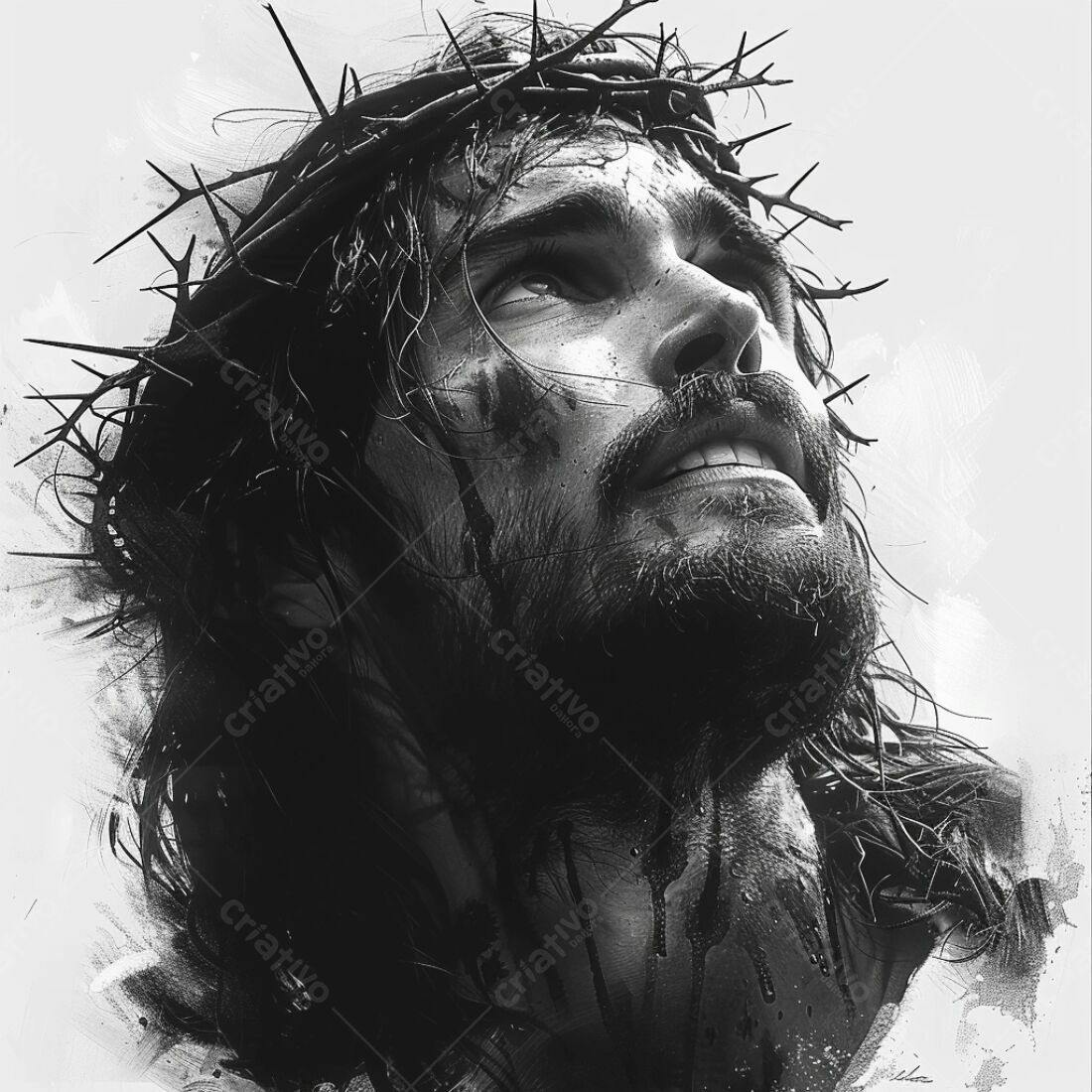 Jesus Cristo com coroa de espinhos