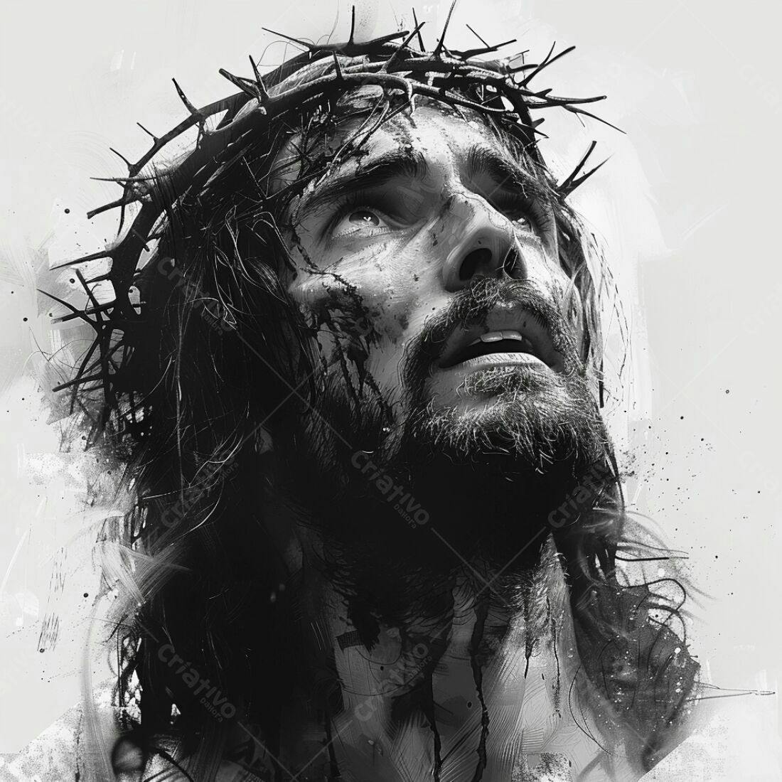 Jesus Cristo com coroa de espinhos