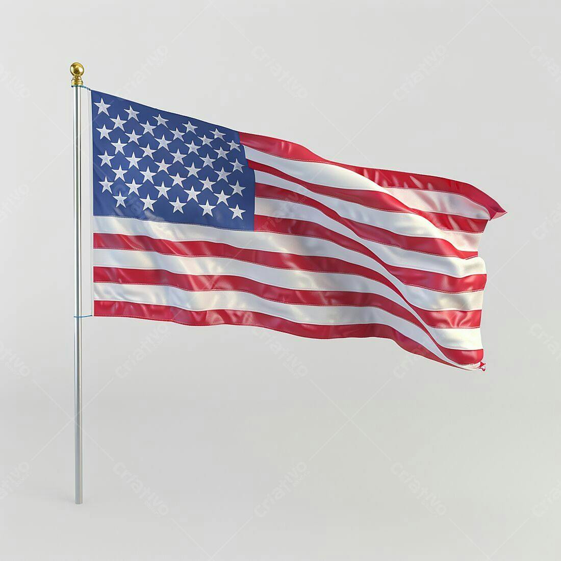 Bandeira Americana ao vento