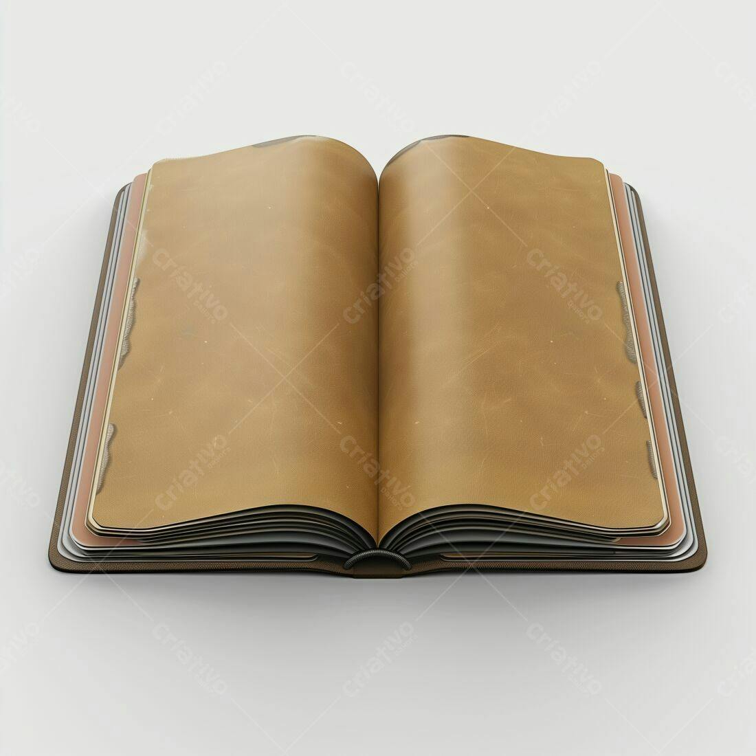 Livro antigo aberto páginas amareladas