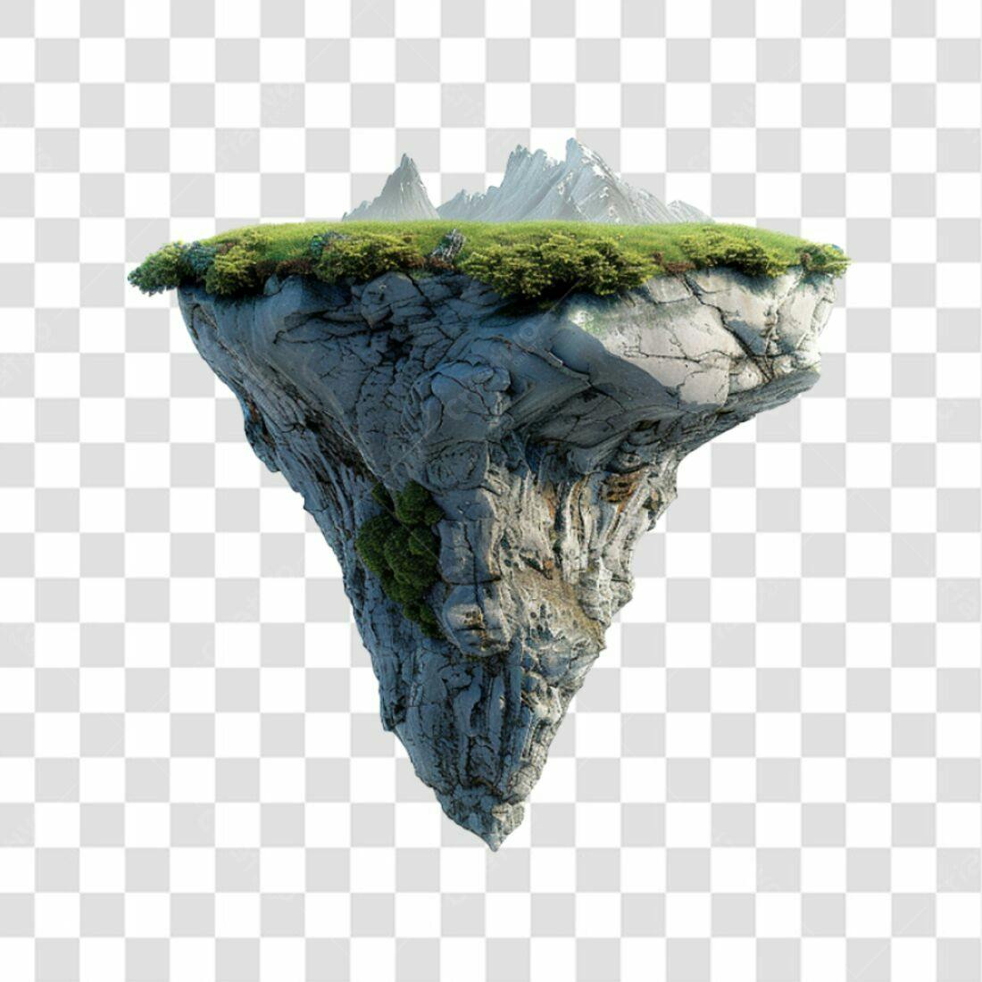 Icone Ilha Flutuante PNG com fundo transparente