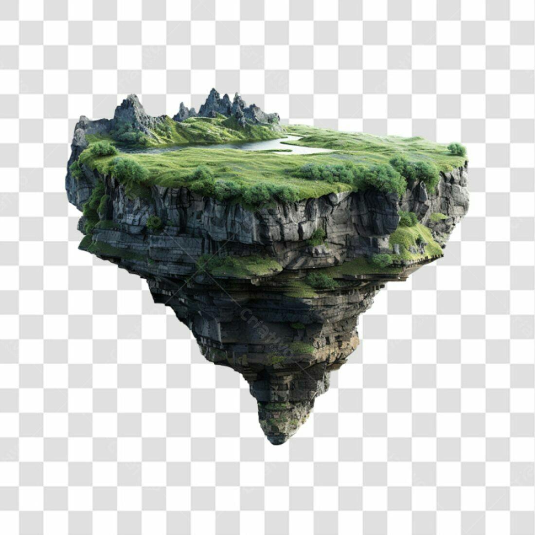 Icone Ilha Flutuante PNG com fundo transparente