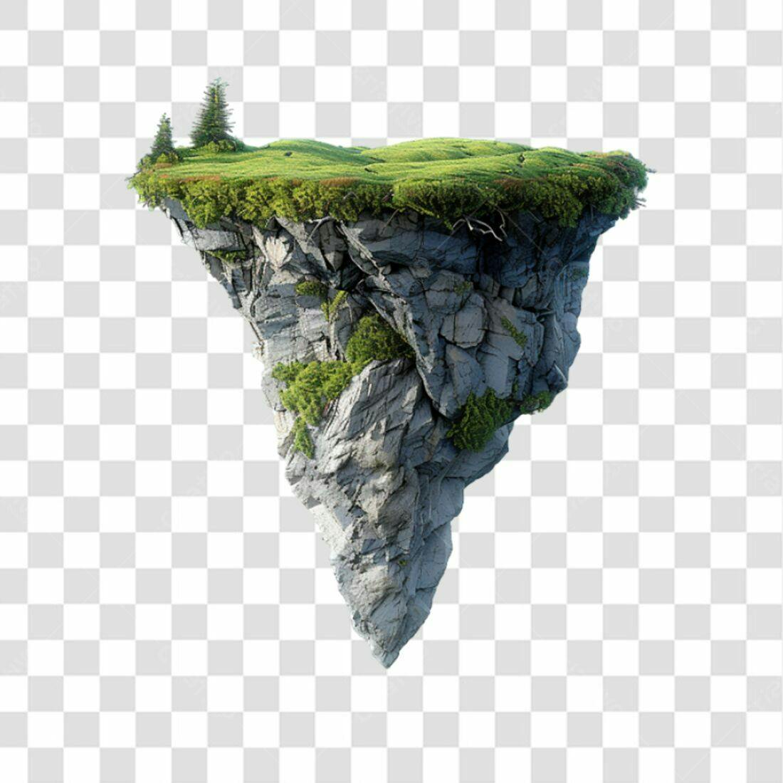 Icone Ilha Flutuante PNG com fundo transparente