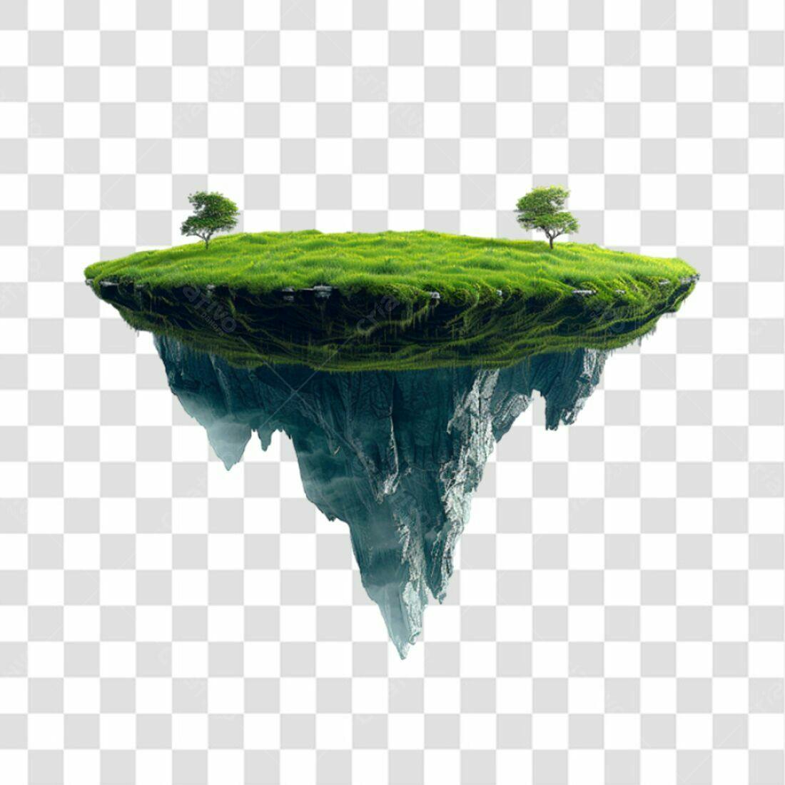 Icone Ilha Flutuante PNG com fundo transparente