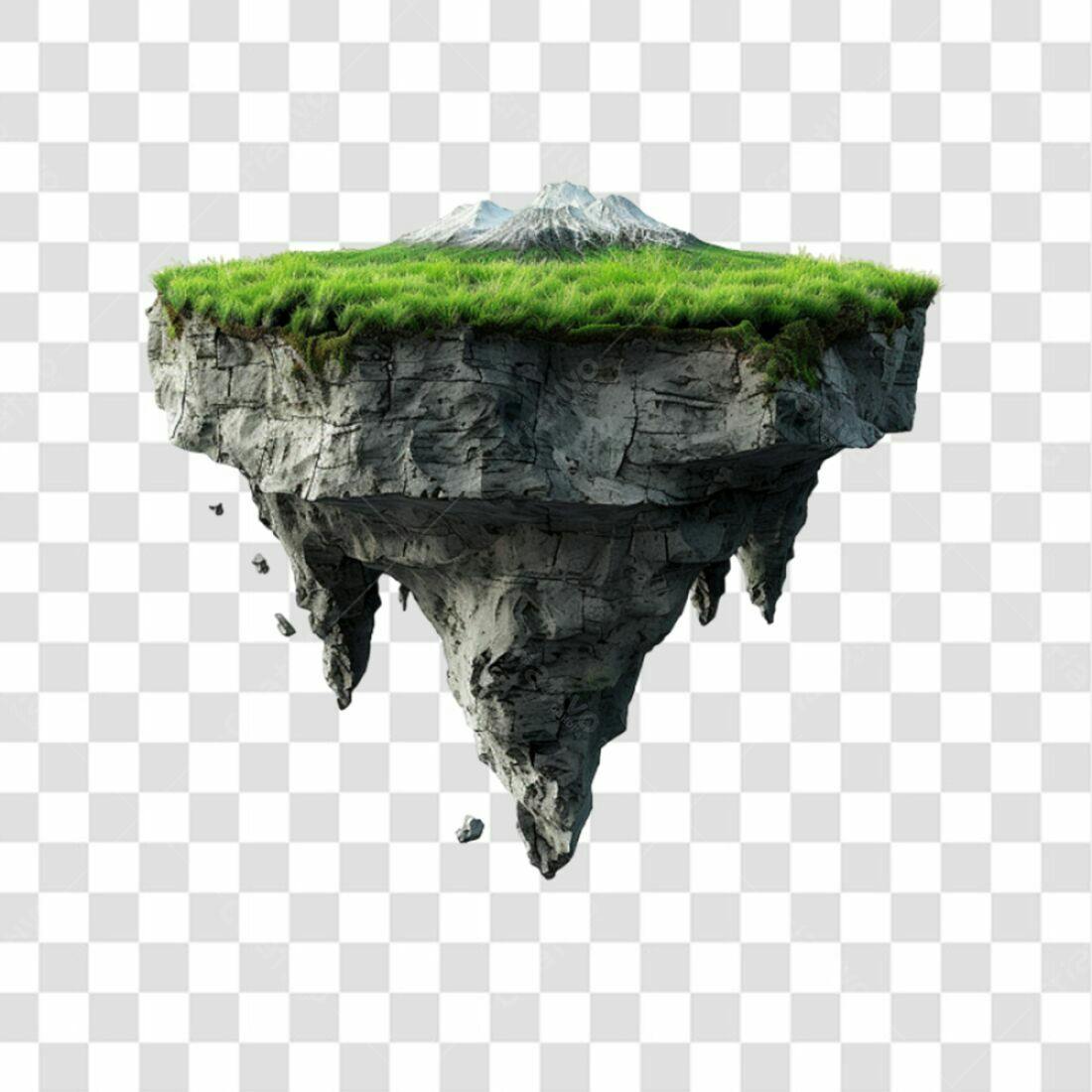 Icone Ilha Flutuante PNG com fundo transparente