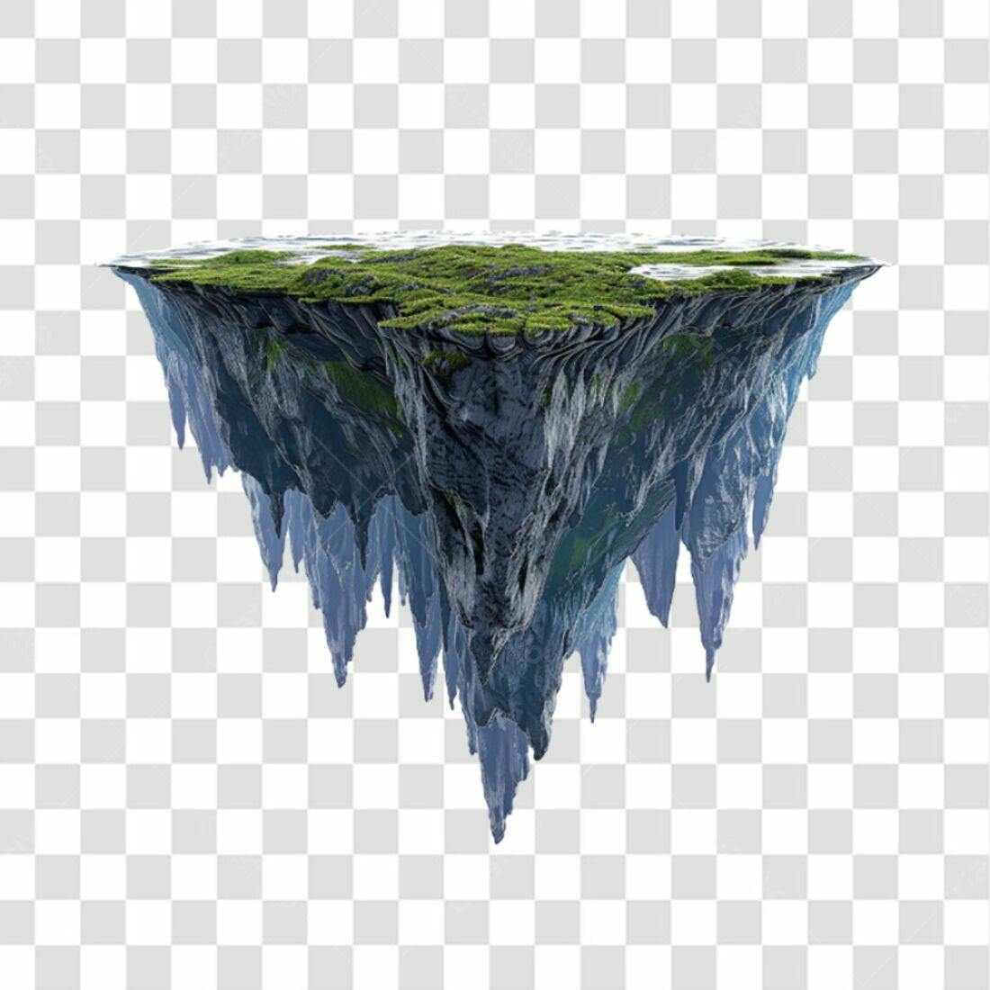 Icone Ilha Flutuante PNG com fundo transparente