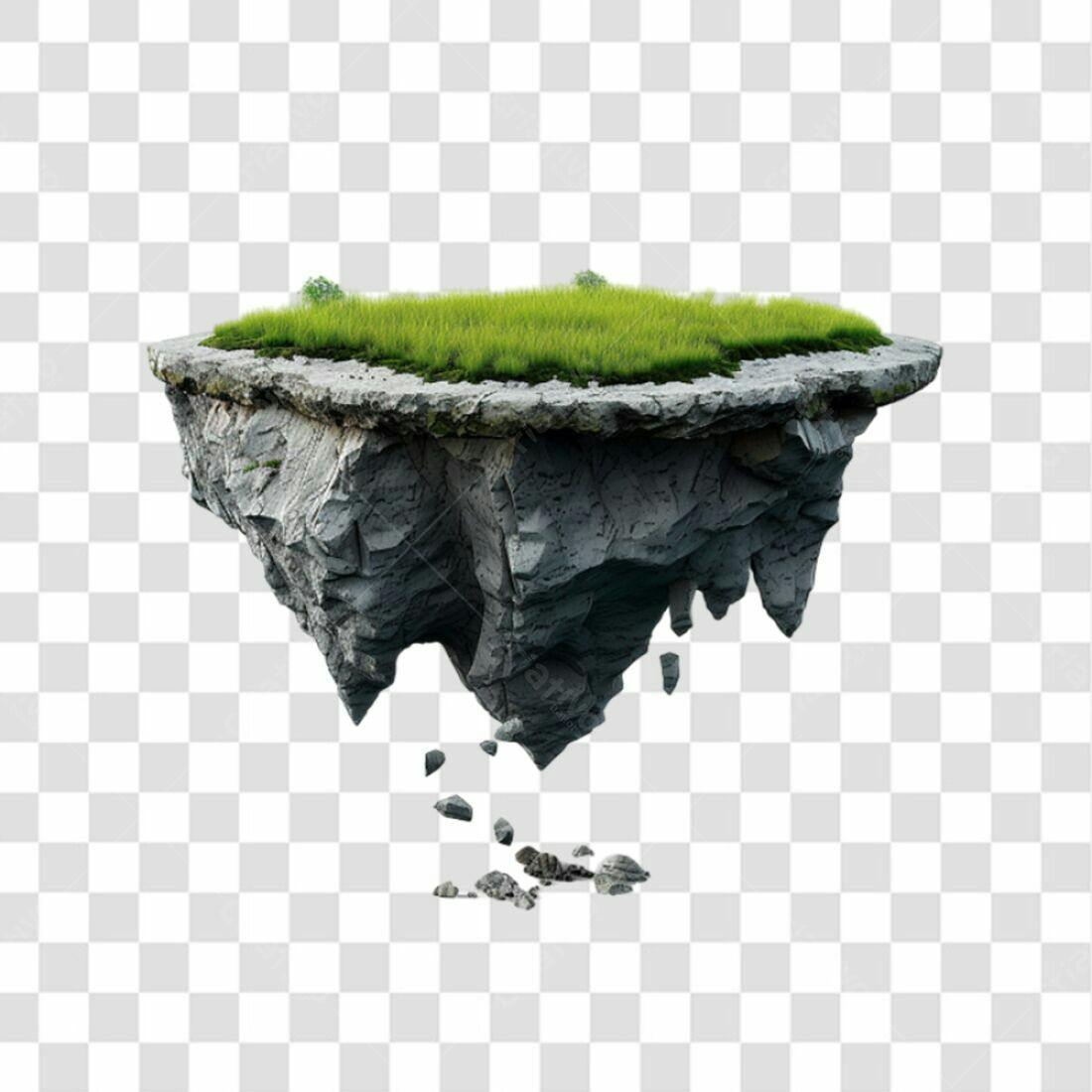 Icone Ilha Flutuante PNG com fundo transparente