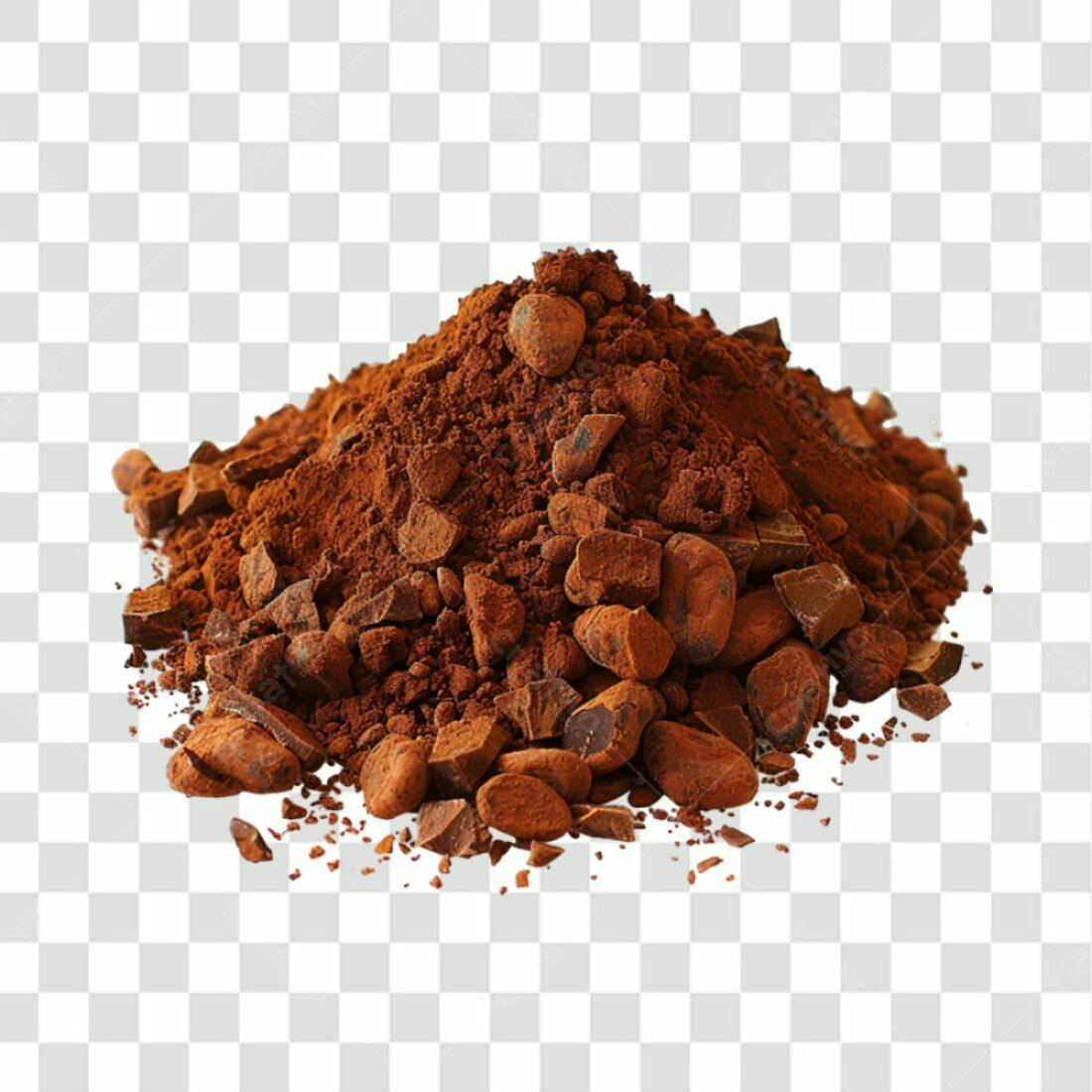 Imagem Cacau em Pó e Nibs PNG com fundo transparente