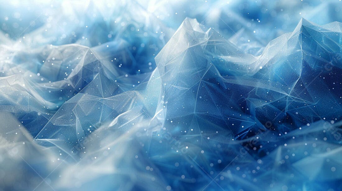 Paisagem Glacial Abstrata tons azuis