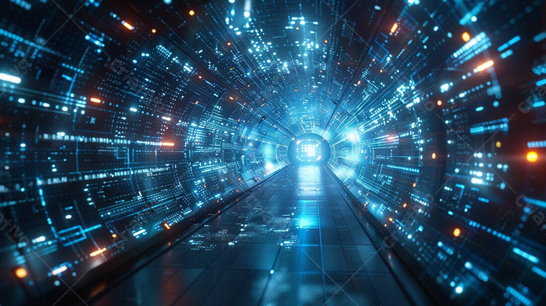 Túnel de Dados Azul e Laranja