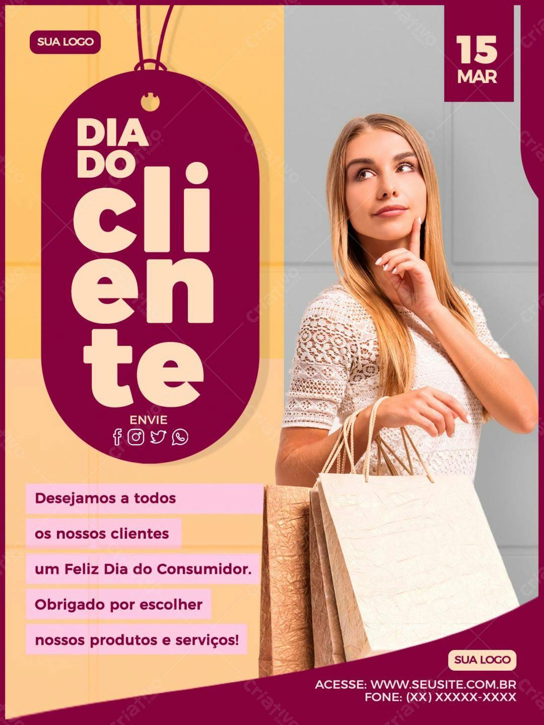 Flyer Dia do Consumidor PSD Editável