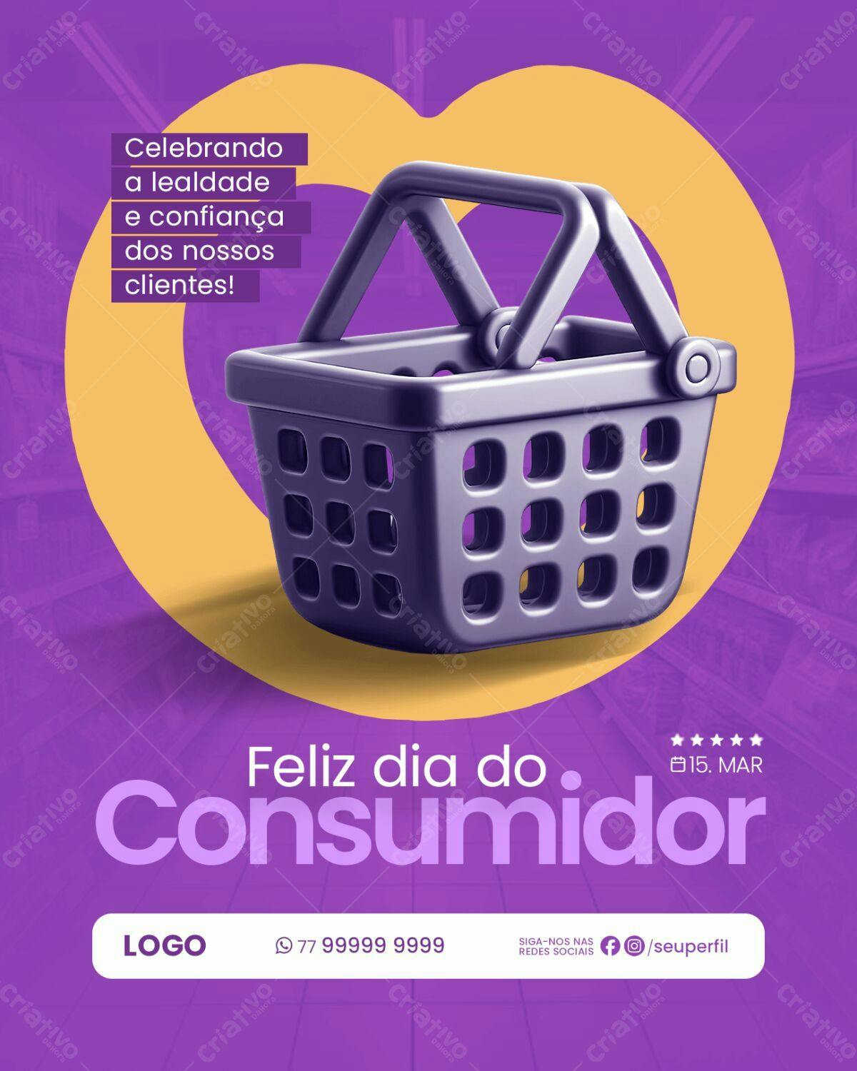 Flyer Dia do Consumidor PSD Editável