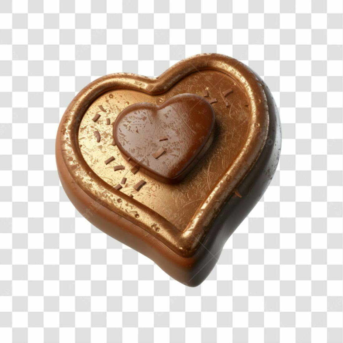 Icone Dia dos Namorados Coração Chocolate PNG com fundo transparente