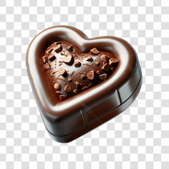 Coração de chocolate png transparente