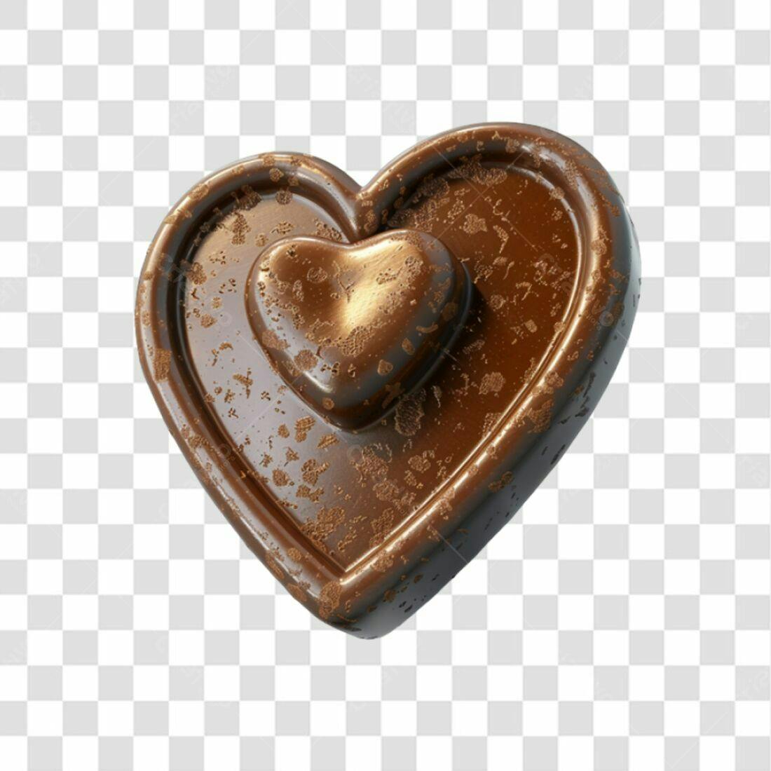 Icone Dia dos Namorados Coração Chocolate PNG com fundo transparente