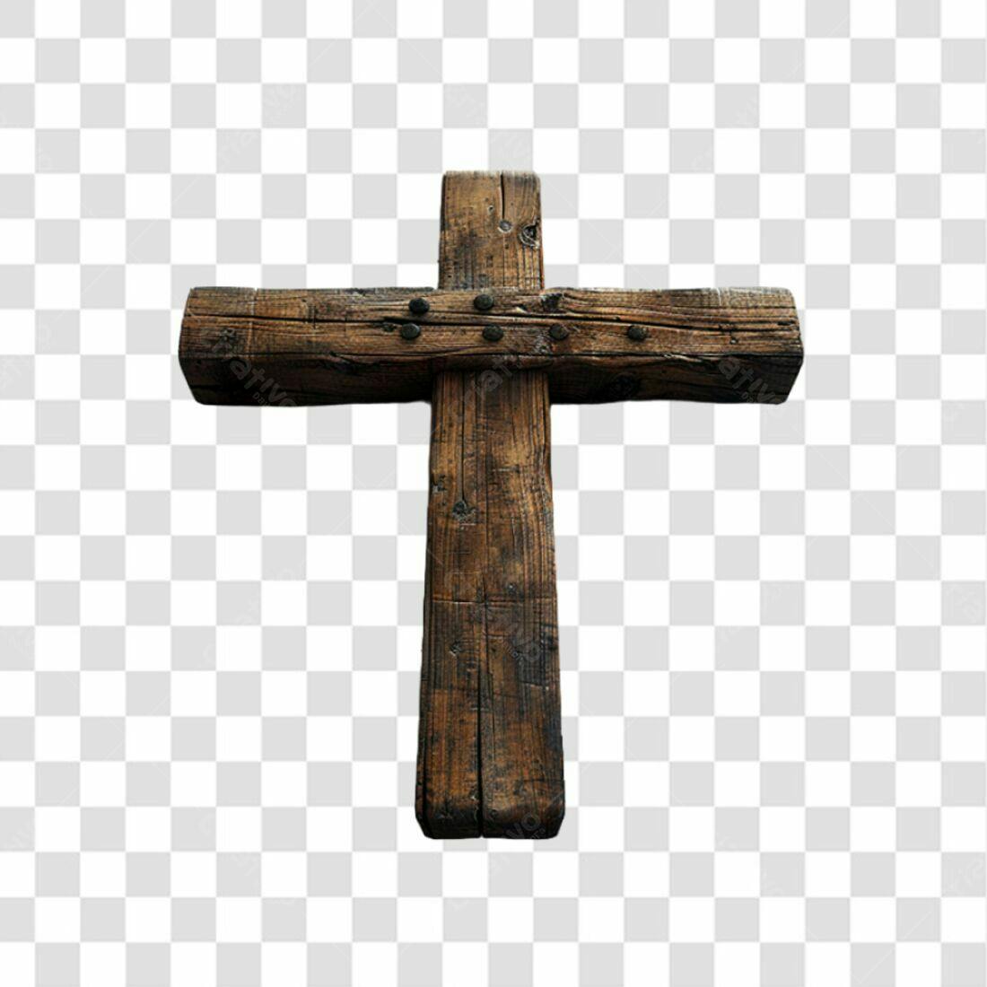 Icone Cruz de Madeira PNG com fundo transparente