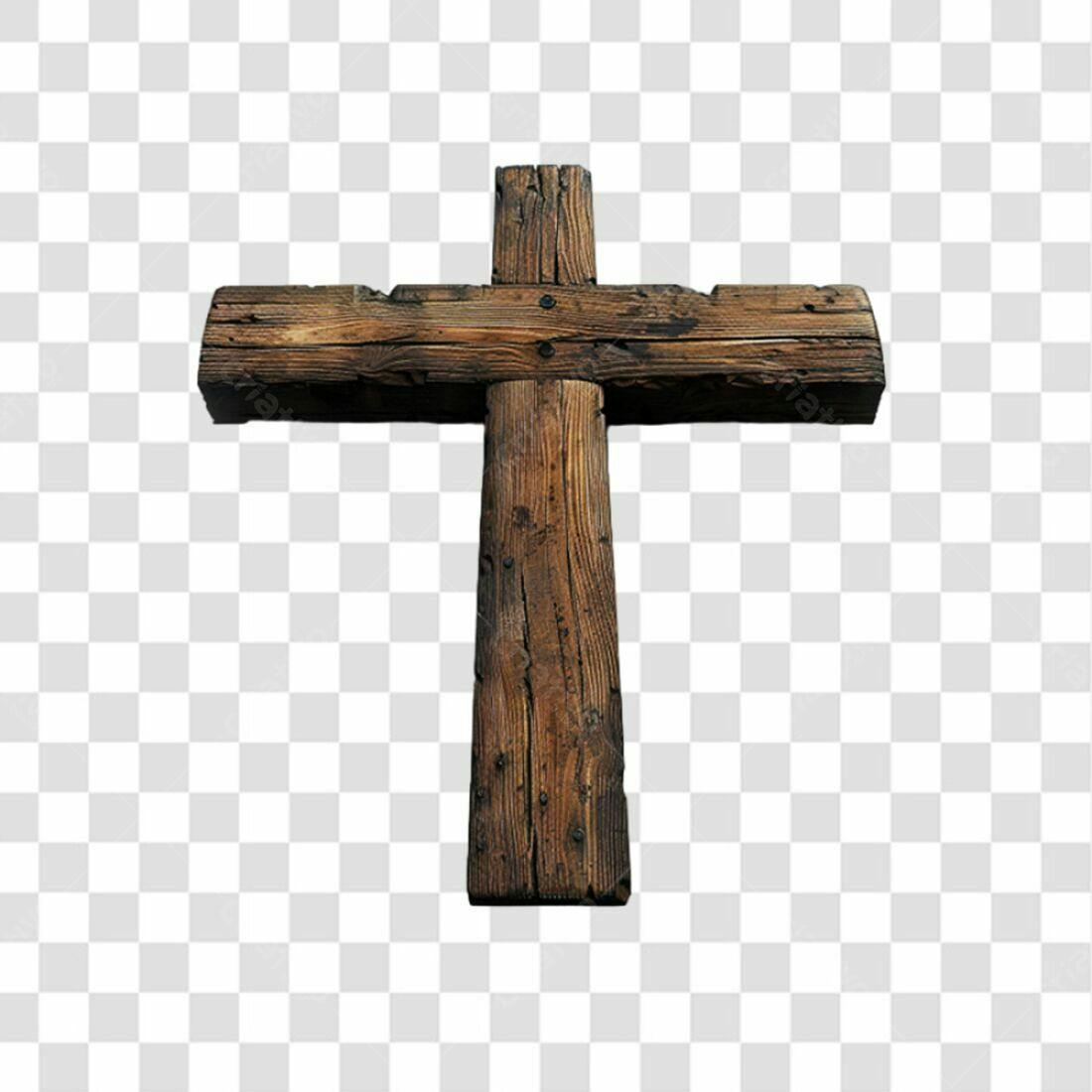 Icone Cruz de Madeira PNG com fundo transparente