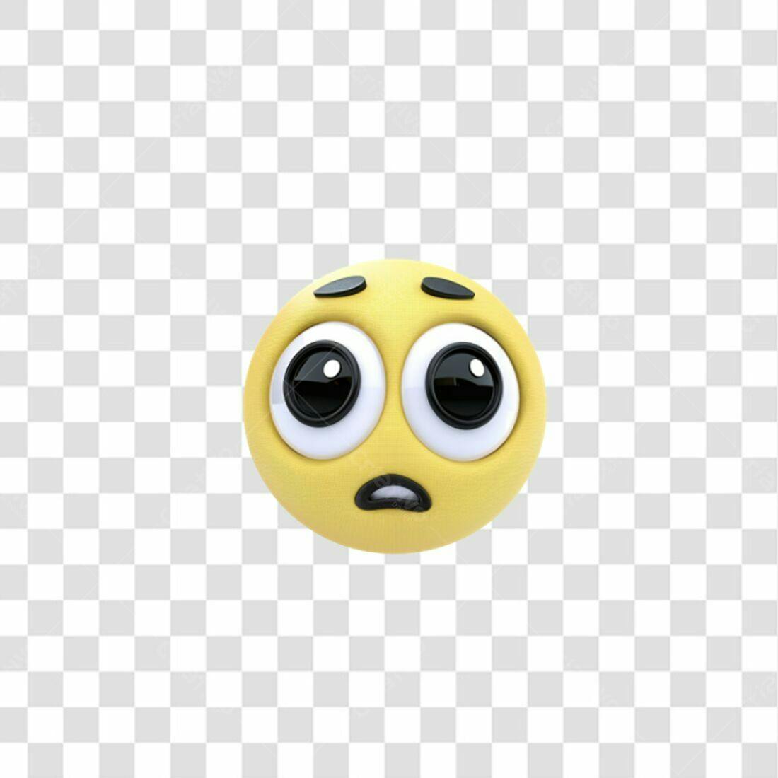 Icone Emoticon Preocupado PNG com fundo transparente