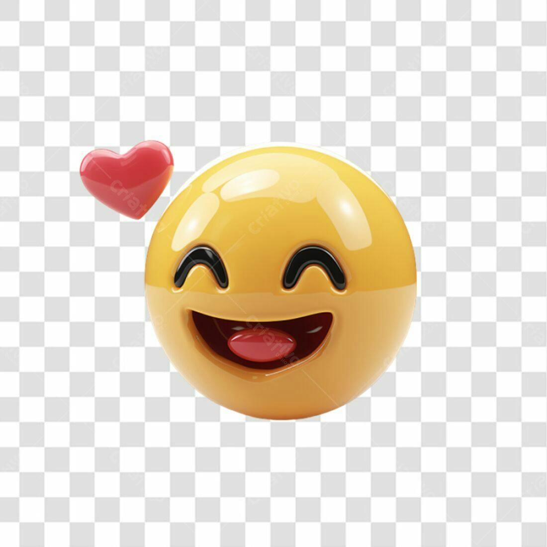 Icone Emoticon Amor PNG com fundo transparente